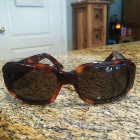 VALENTINO Tortoise Brown Gold Sunglasses Square Made in Italy - Picture 1 of 10